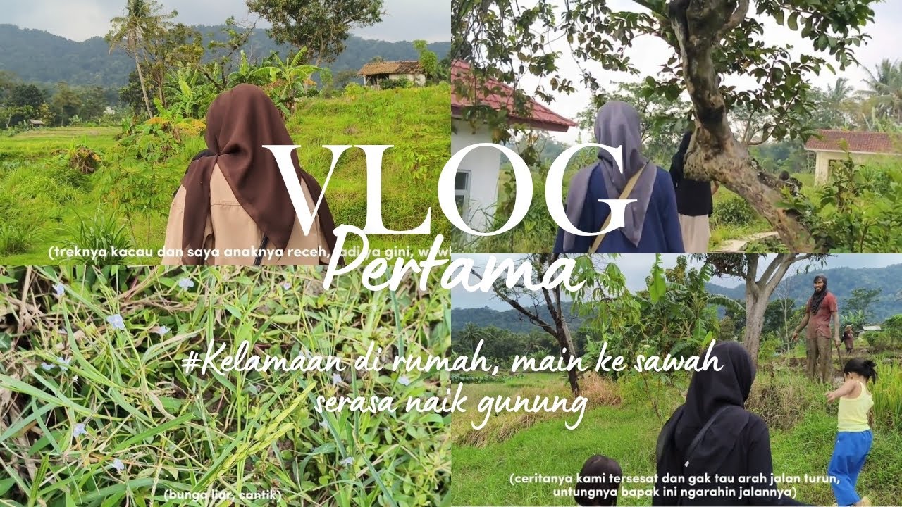 Kelamaan di Rumah, Main ke Sawah Serasa Naik Gunung