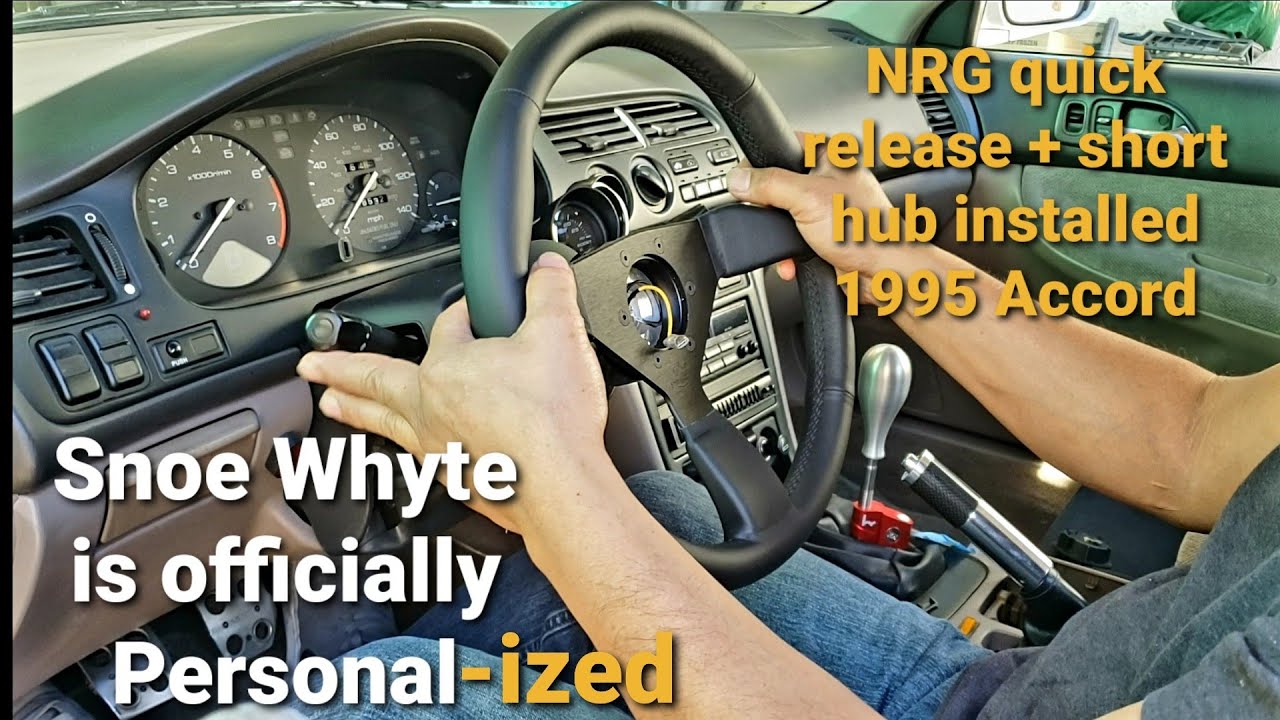 Nardi Personal steering wheel + NRG quick release install on H22 swap accord. pt.3