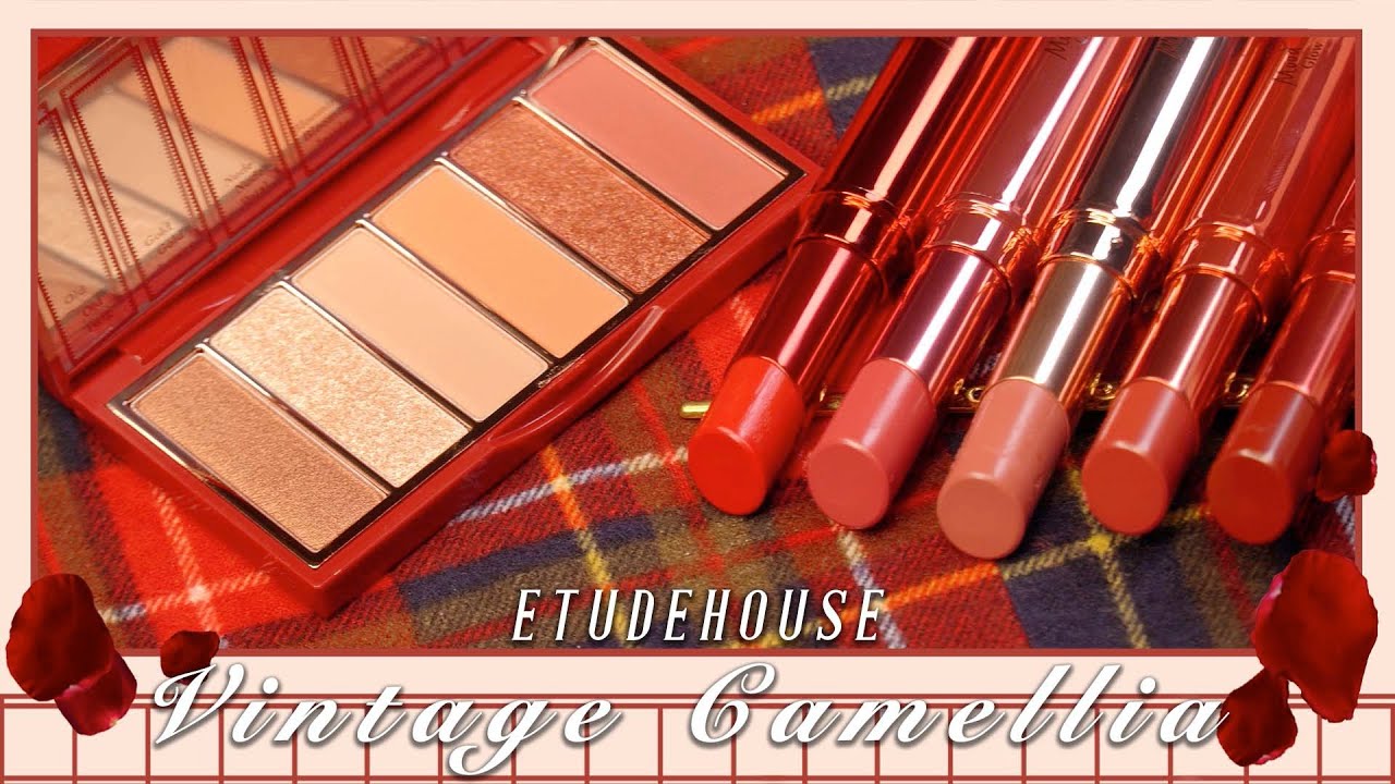 Etude House Camellia Collection [ Play Color Eyes Mini & Mood Glow Lipstick 5 colors ]