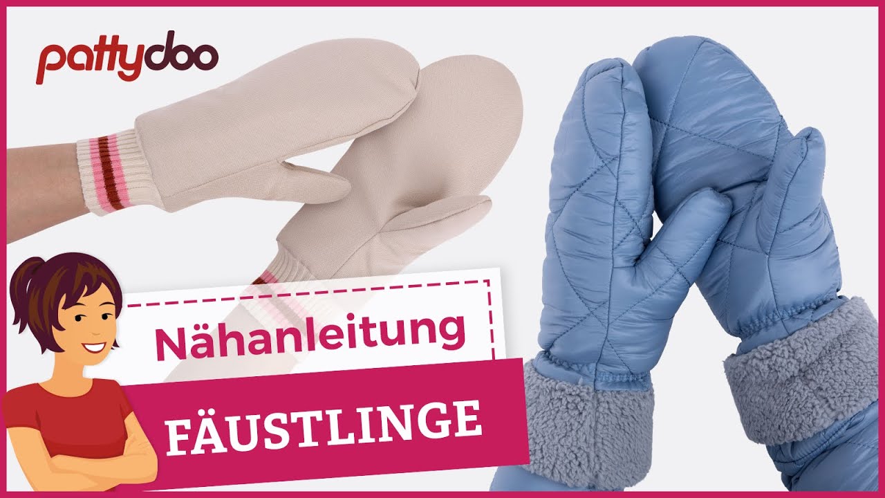F&auml;ustlinge selber n&auml;hen ⛄ Handschuhe aus Softshell mit Gummizug oder gef&uuml;ttert mit B&uuml;ndchen