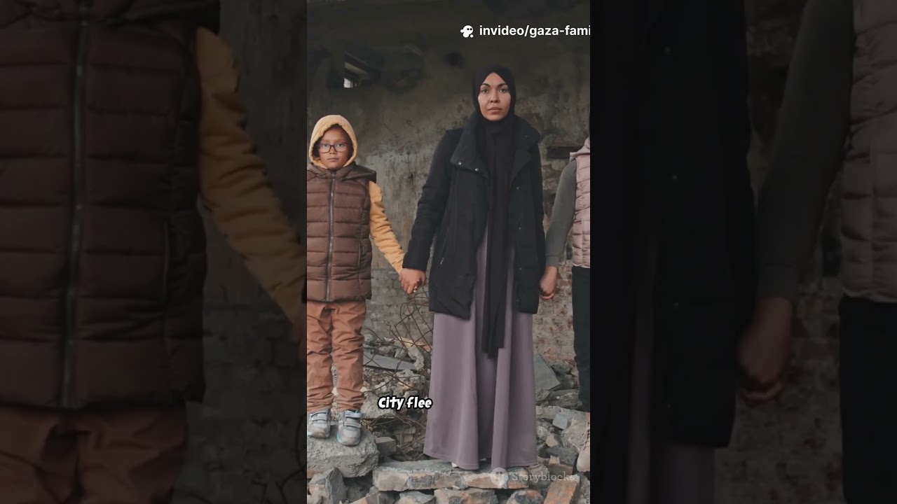 Families leave Gaza City after night of bombardment, Israelis protest #news #politics #political