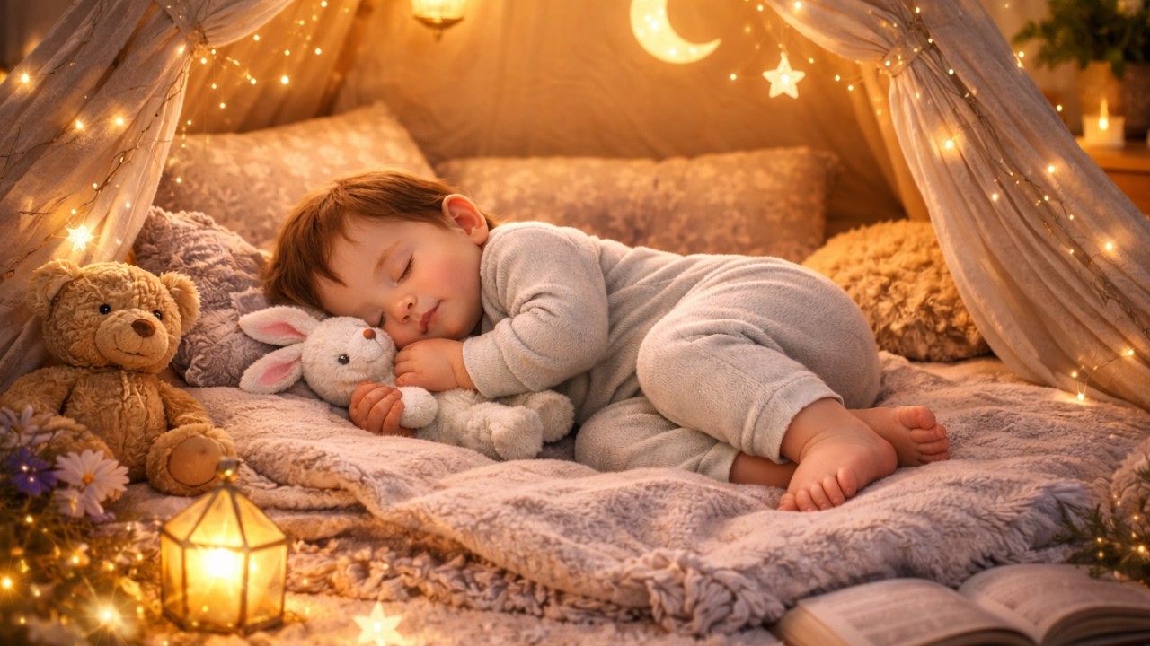 8 Hours Sleep Music for Babies | Calm Lullabies (Piano & Xylophone) —Mozart & Brahms Vibes