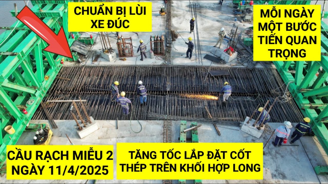 Sau 3 Năm Xây Dựng Cầu Rạch Miễu 2 Đang Bước Vào Giai Đoạn “VÀNG