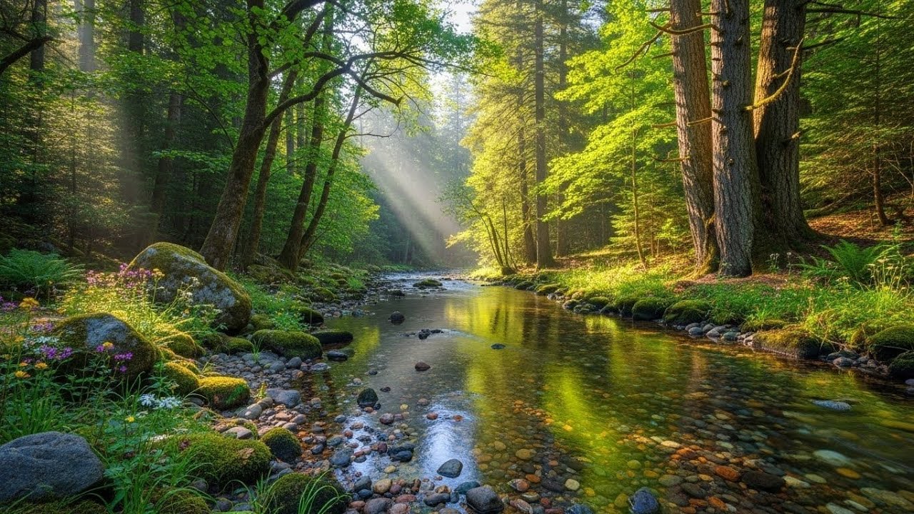 Tranquil River Flow 🌿 Soothing Nature Soundscape for Sleep and Stress Relief #623