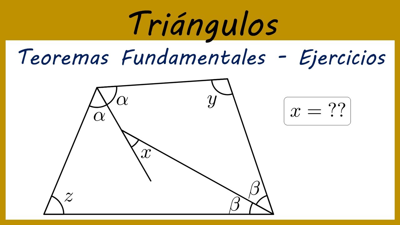 APLICACIÓN DE LOS TEOREMAS FUNDAMENTALES DE LOS TRIÁNGULOS || 4 PROBLEMAS || TRIÁNGULOS #4
