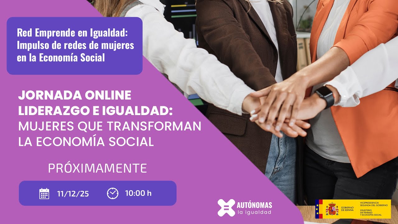 Jornada online Liderazgo e Igualdad: Mujeres que transforman la economía social