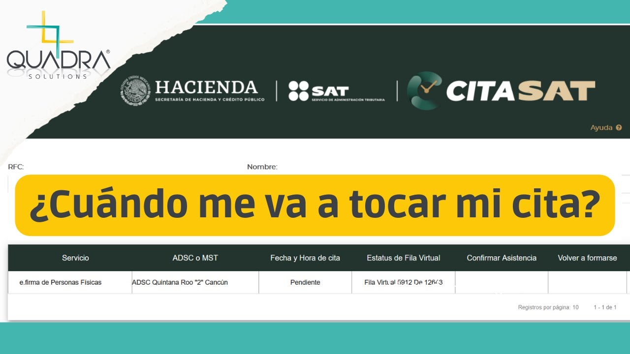 ¿Cuándo me va a tocar mi cita del SAT?