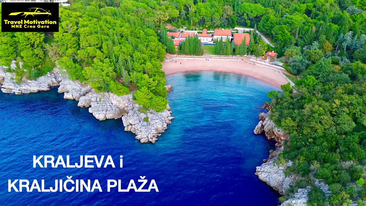 KRALJEVA i KRALJIČINA PLAŽA i zgrada u Parku MILOČER iz vazduha Zima 2024 [4K Aerial View]