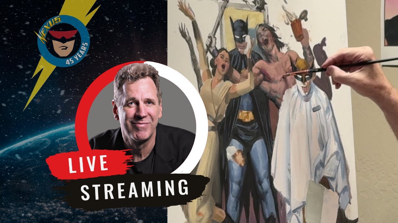 The Superhero Barbershop Quartet (Rockwell with a Twist!) Live Art Demo