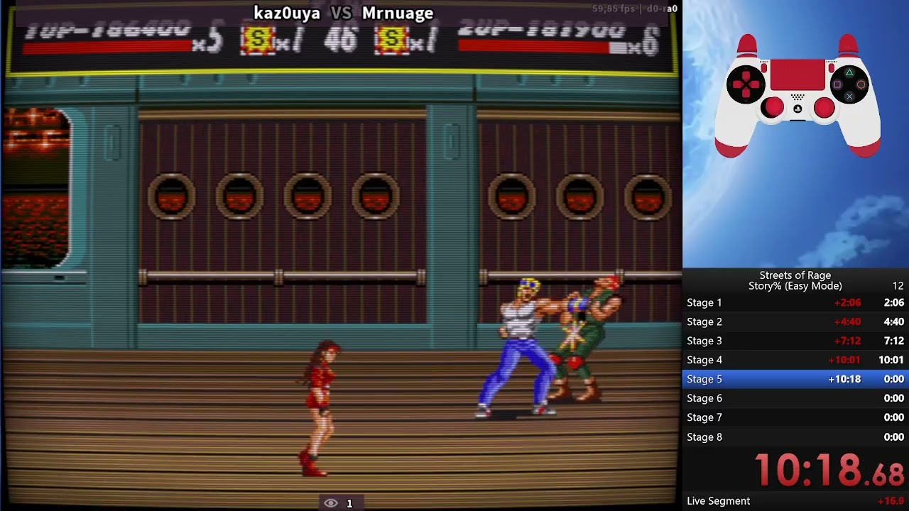 Streets of Rage 2P Easy% 28:19