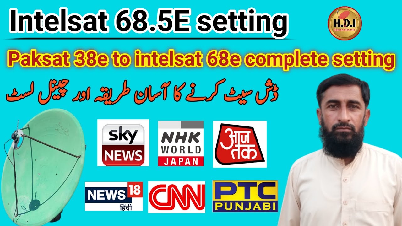 Paksat 38e to intelsat 68.5e complete setting | channel list | hassan dish info