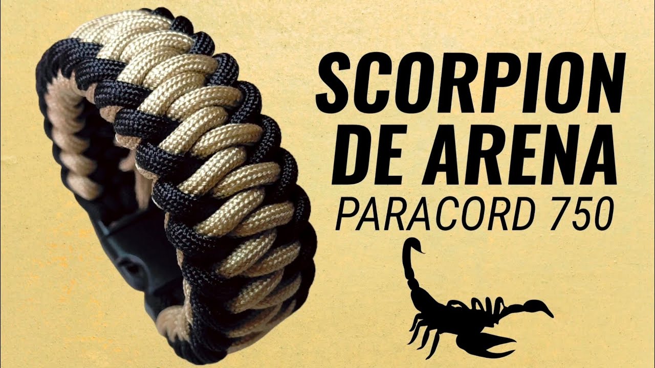 🦂Cómo hacer una pulsera de paracord 750 paso a paso | SCORPION DE ARENA