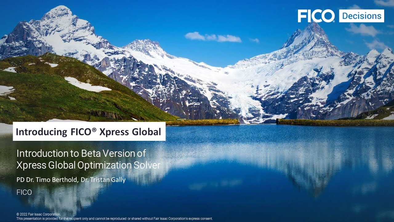 Introducing FICO&reg; Xpress Global (beta) - a global MINLP solver