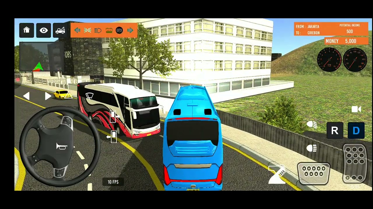 New bus driving gaming video simulator indonesia game video 