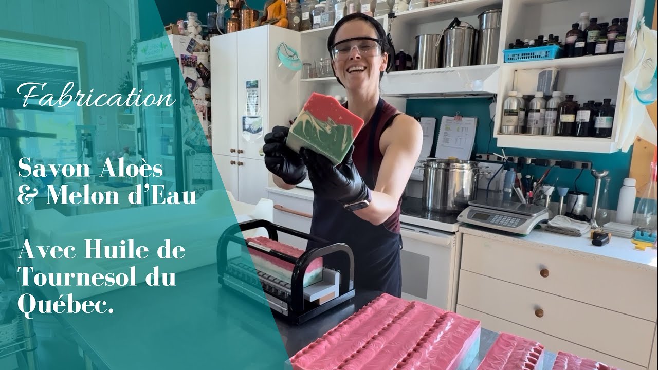 Savon au Melon d’Eau & Aloès avec Huile de Tournesol du Québec 