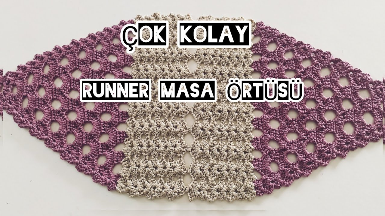 Tığ İşi  kolay Runner Yapımı ✅  Crochet Hand-knitted Runner Making