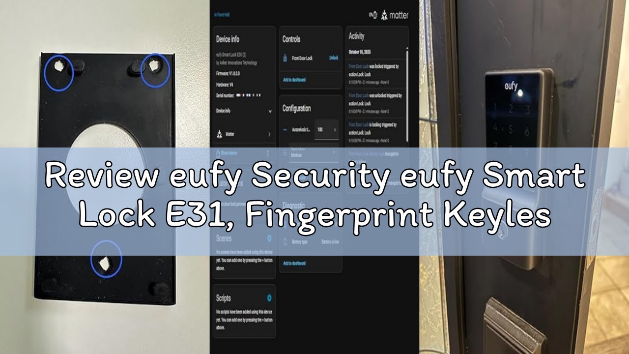 Review eufy Security eufy Smart Lock E31, Fingerprint Keyless Entry Door Lock with Apple Home Ecosys