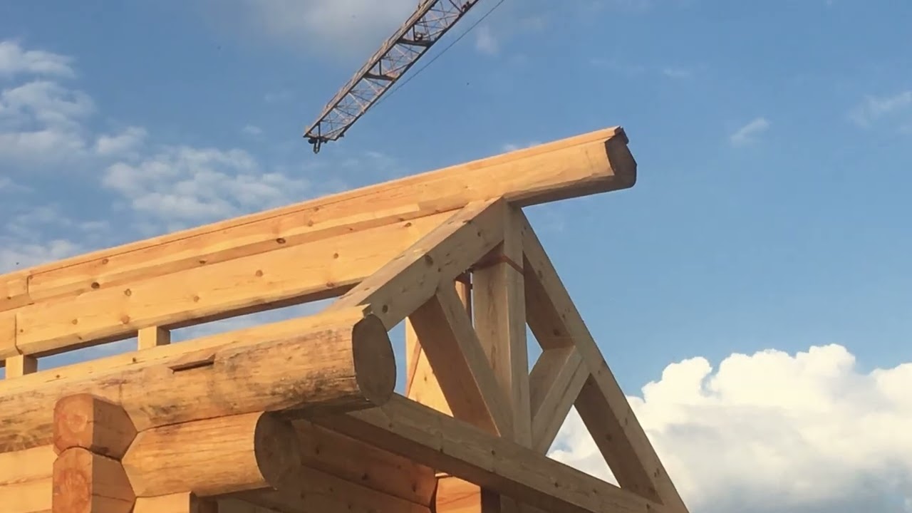 Дом в норвежскую чашу из лафета👍 Подписывайтесь на наш канал, здесь много красоты!😊