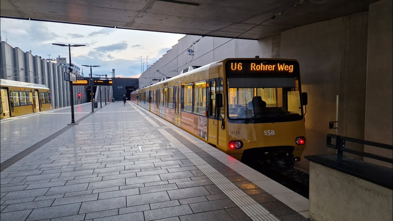 Stadtbahn Stuttgart | Mitfahrt in der U6 von Flughafen/Messe bis Rohrer Weg im DT8.S