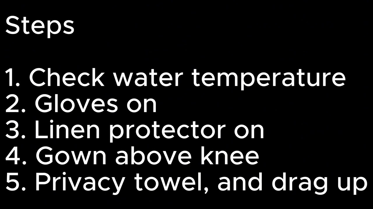 PROVIDES CATHETER CARE FOR FEMALE