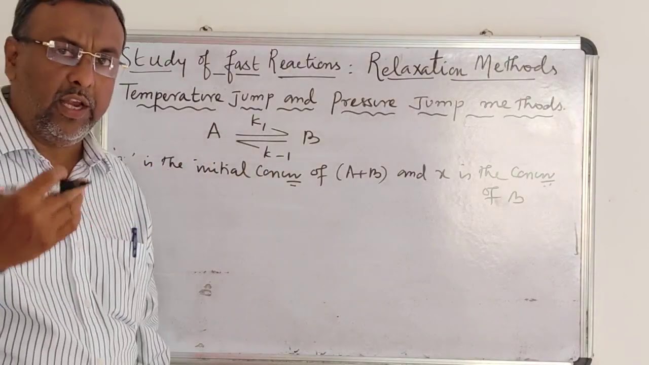 Kinetics of fast reactions:Relaxation method by temperature jump and pressure jump techniques.