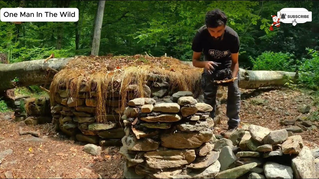 One Man In The Wild | Living Alone, Building with Stone