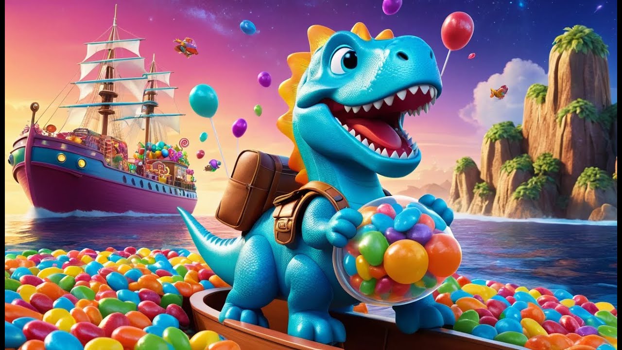 Dino Dexter and the Jelly Rocket | Dinosaur Song for Kids | Jelly-Fueled Space Adventure Rhyme