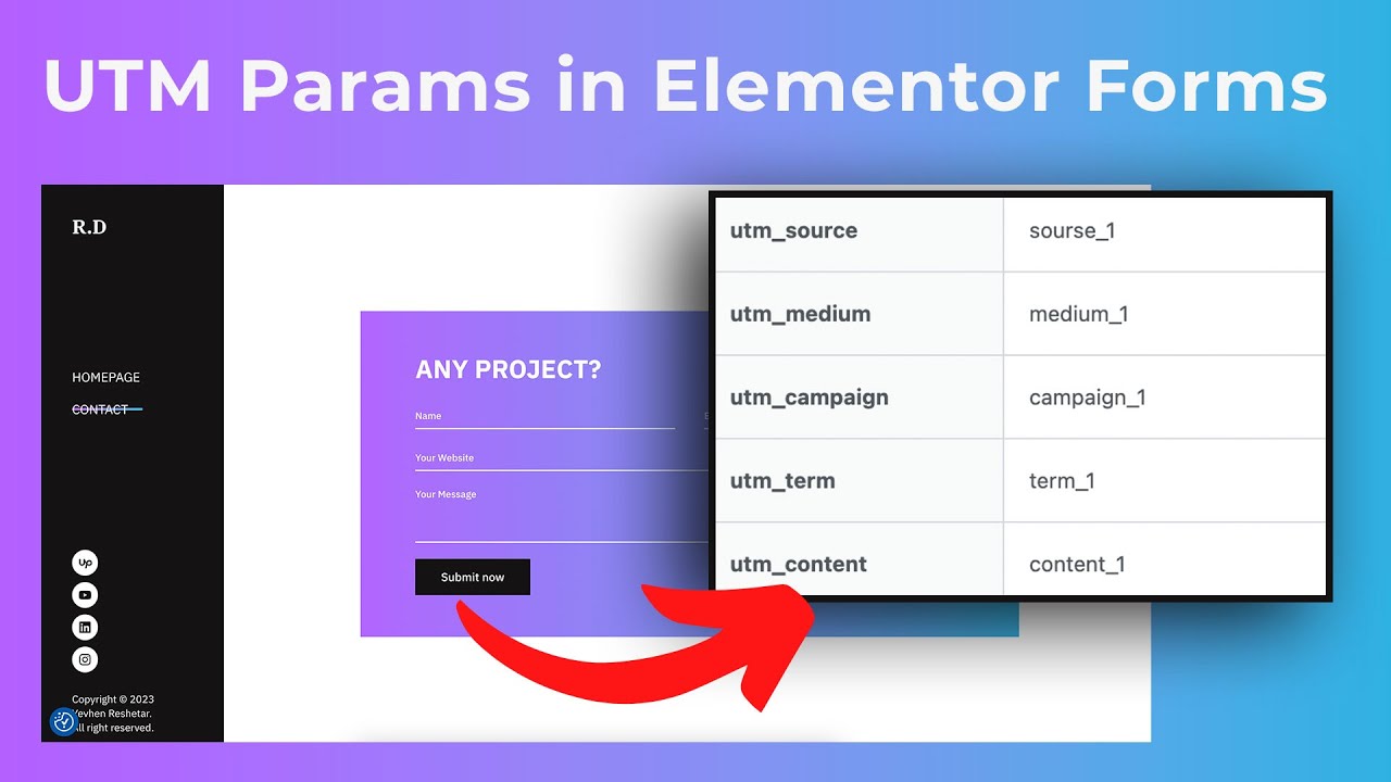 Capture UTM Parameters in Elementor Forms Using Cookies without plugins