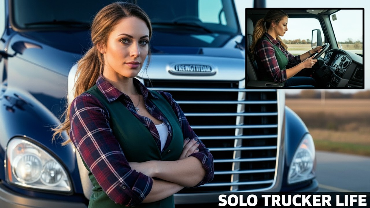 Solo Female Trucker's Peaceful Autumn Journey: 10 Hours ALONE Across Midwest Farmlands (ASMR)