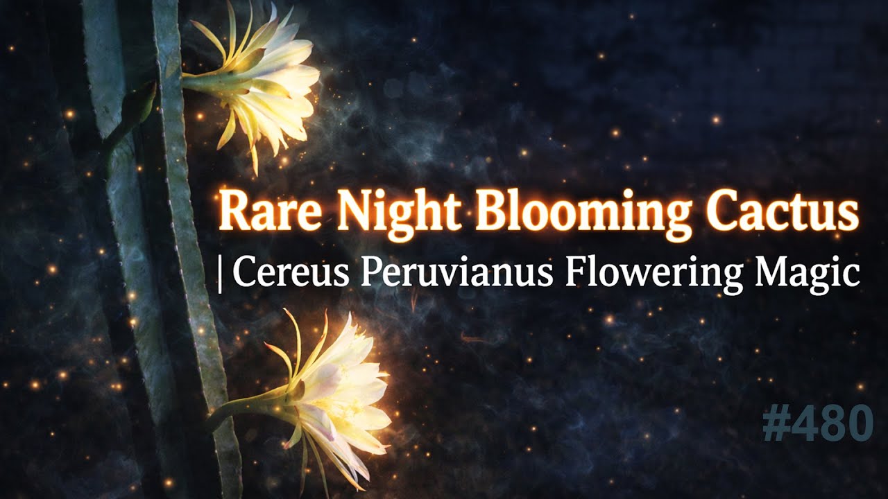 Rare Night Blooming Cactus | Cereus Peruvianus Flowering Magic