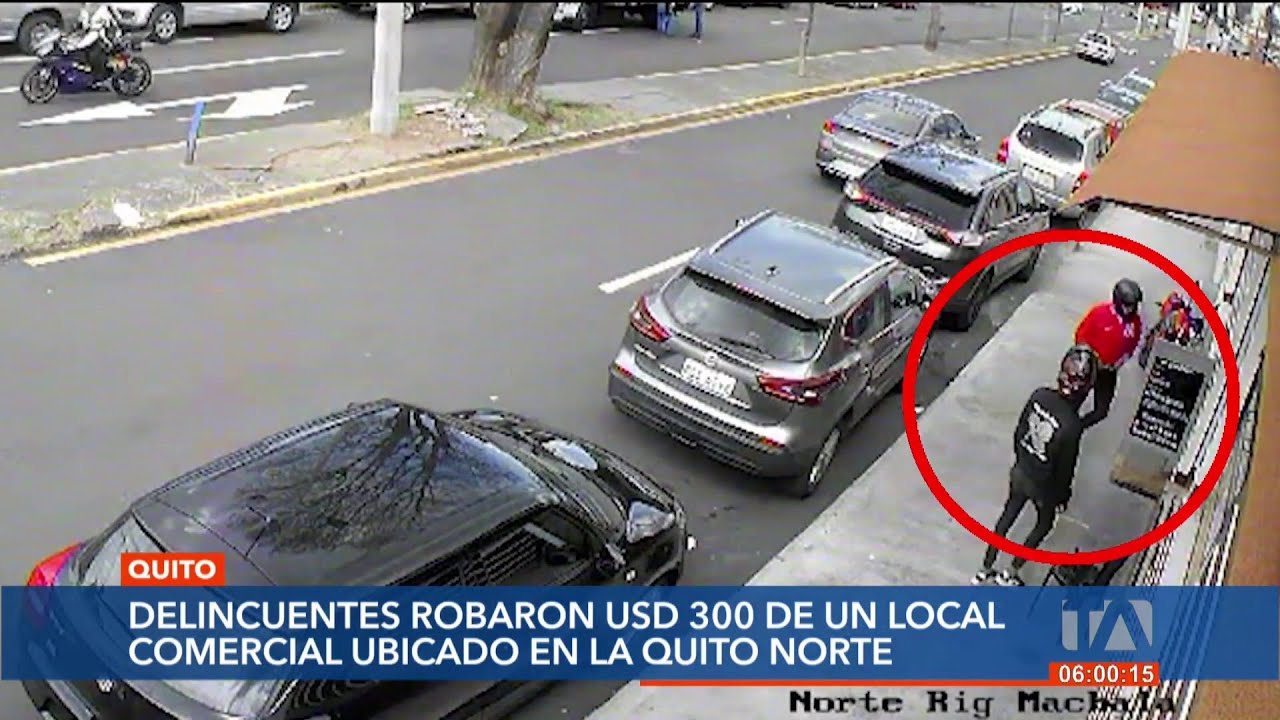 Desconocidos robaron 300 dólares a un local comercial en el norte de Quito