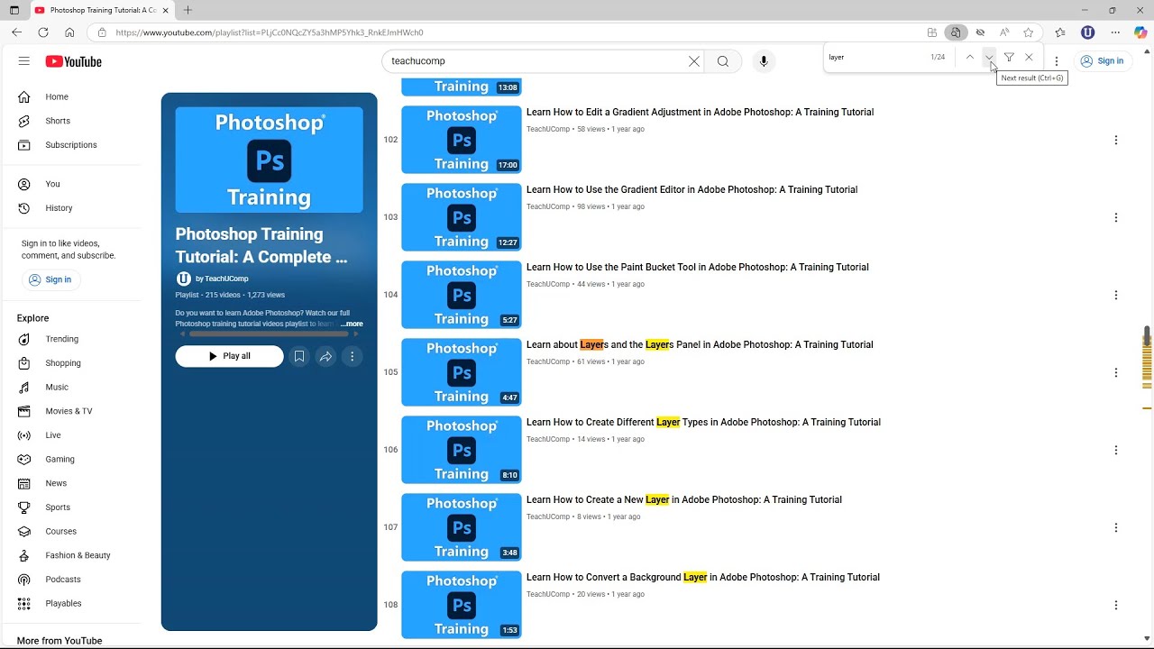 How to Search within a Playlist in YouTube