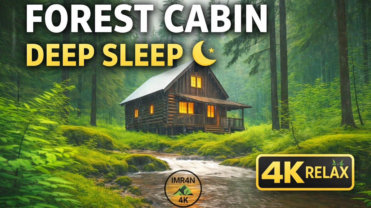 &ldquo;4K Forest Cabin by River 🌲 Cozy Nature Sounds for Deep Sleep, Relax & Study&rdquo;