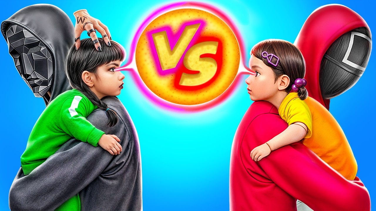 Уэнздей Аддамс в Игре в Кальмара! Игра в Кальмара vs Супергерои в реальной жизни!