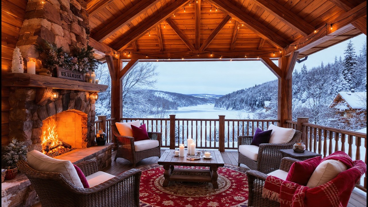 This Cozy Winter Jazz Will Melt Your Stress Away ❄️🔥 Fireplace Ambience