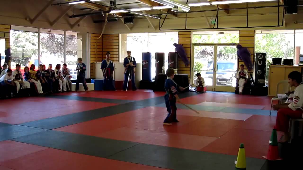 Noah Fort 1st Open Musical Form age 6 West Coast Martial Arts Hollister eskrima stick fighting mma