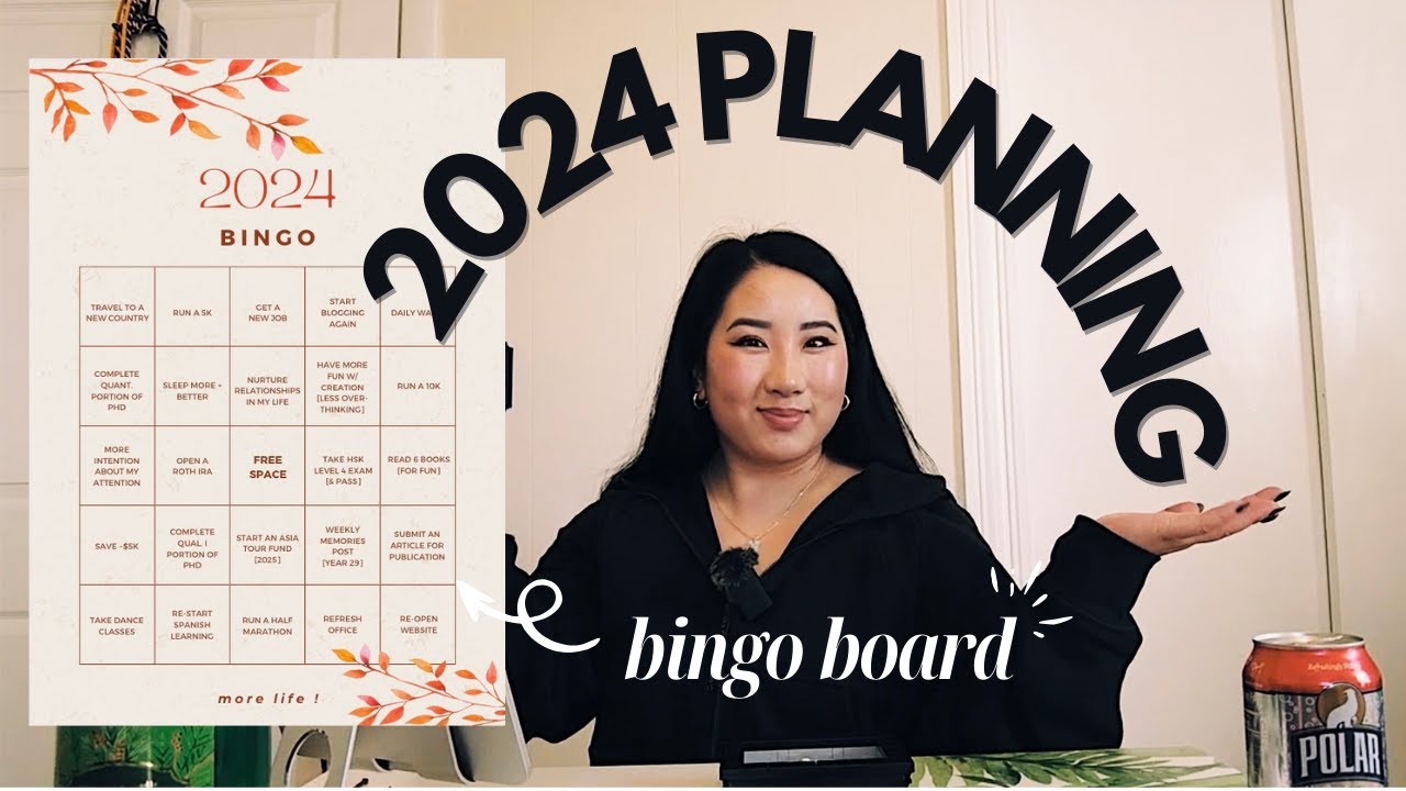 ✨ my 2024 bingo board | wellness, financial, & other goals