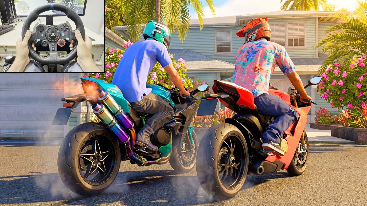 The Crew Motorfest | KAWASAKI NINJA H2 and DUCATI PANIGALE R Super Bikes Gameplay | Logitech G29