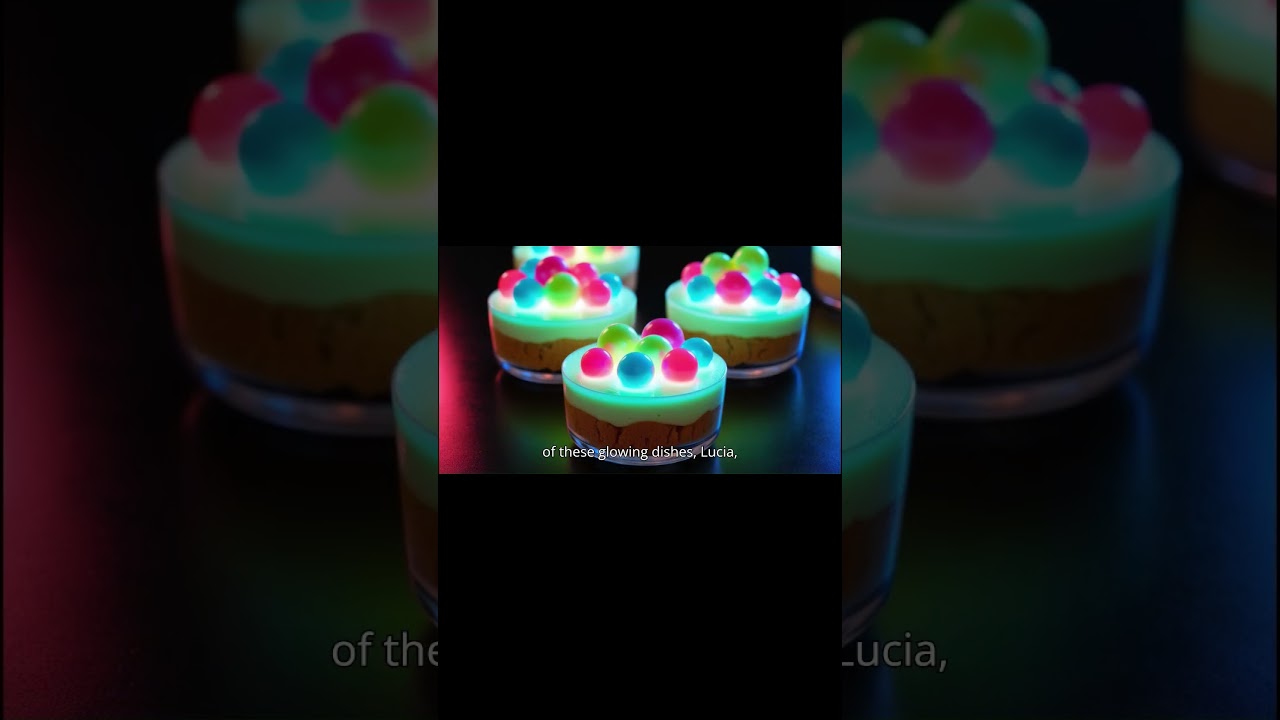 The Glowing Feast ✨ - Future of Food 🌟 #foodinnovation #bioluminescence #food #futurefood