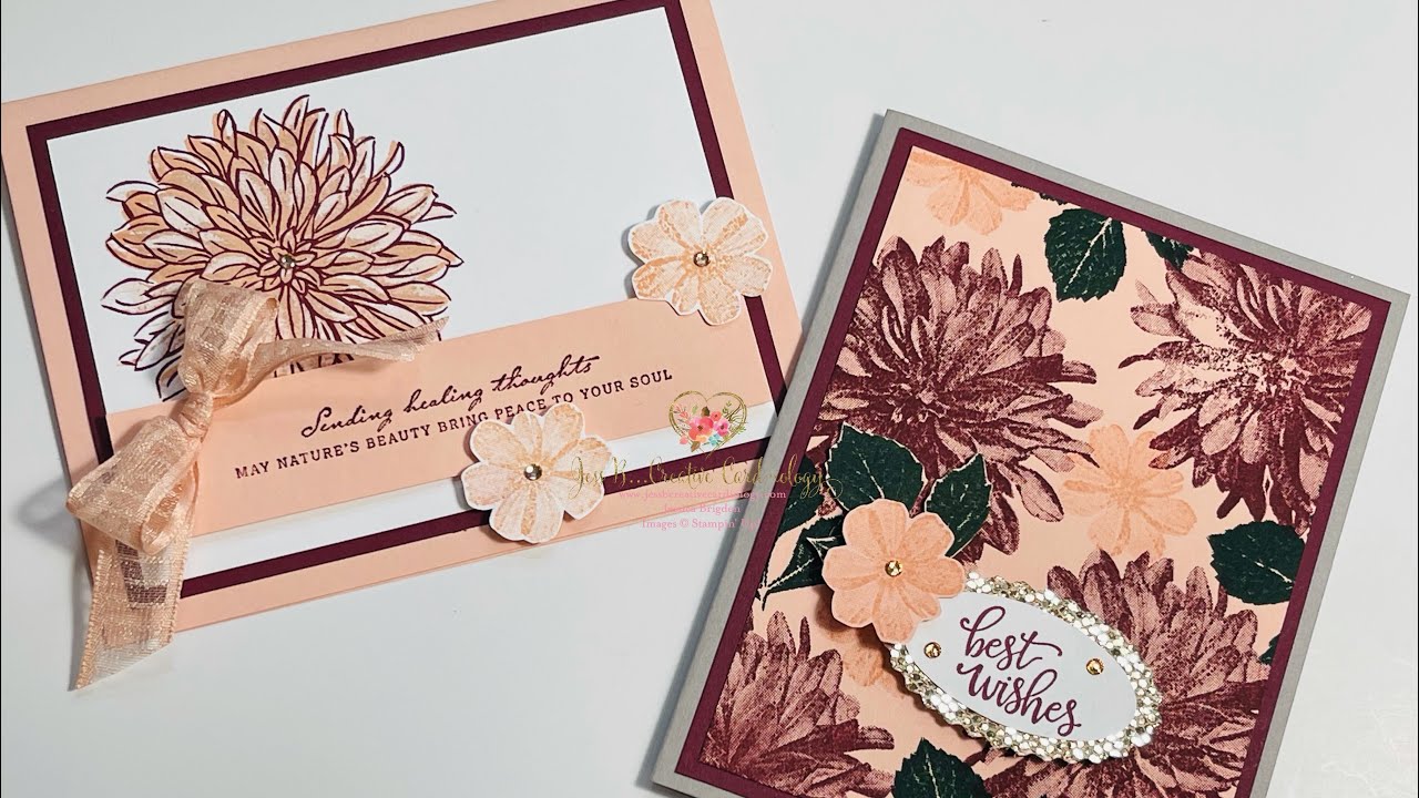 From the Heart Friday Session 111:  Stampin’ Up! Delicate Dahlias in Petal Pink & Merry Merlot