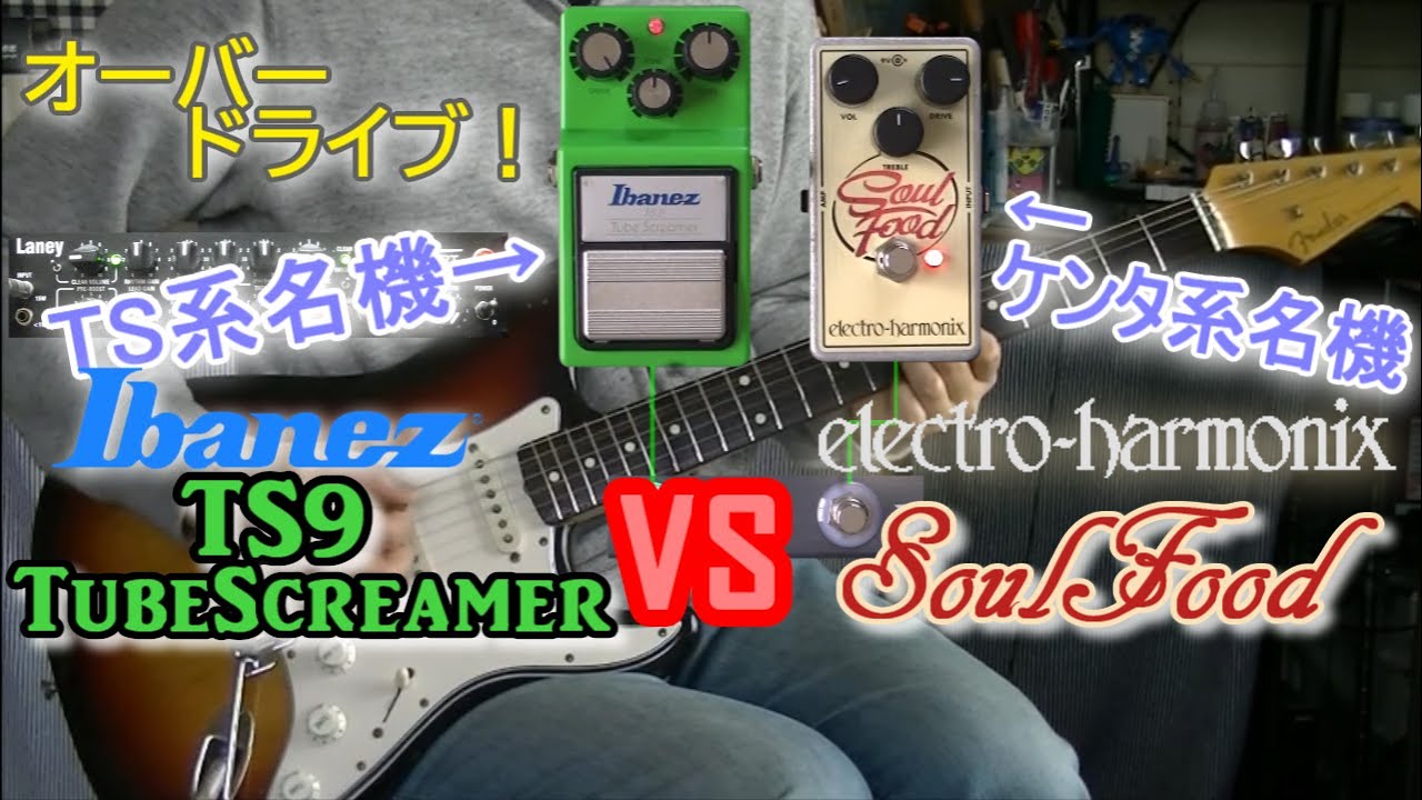 【比較レビュー】  Ibanez TS9 vs electro-harmonix SoulFood 「この2機種の違いとは？」