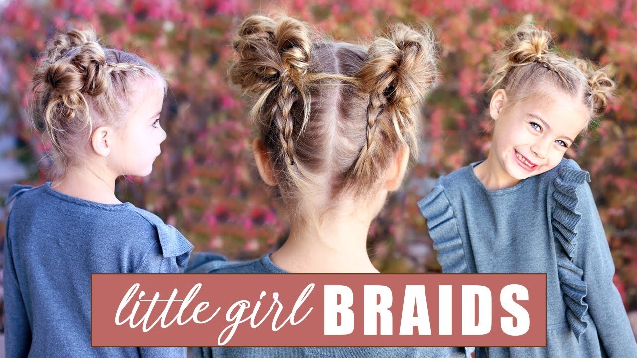 Little Girl Braids + Messy Buns | Twist Me Pretty