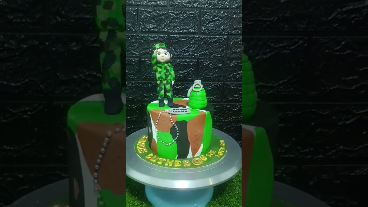 Soldier themed cake #sweetstogo #cakes #fondant #soldier
