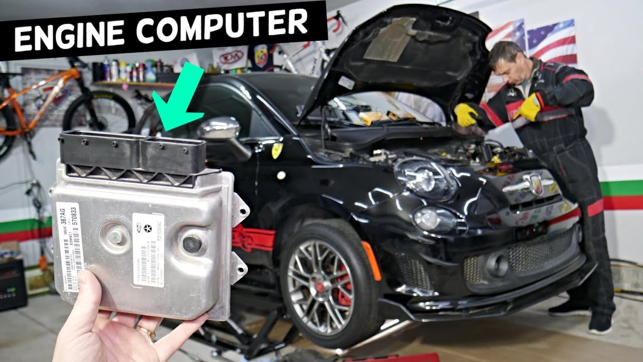 Снятие и замена компьютера двигателя FIAT 500, блок управления двигателем FIAT 500 (ECM PCM)