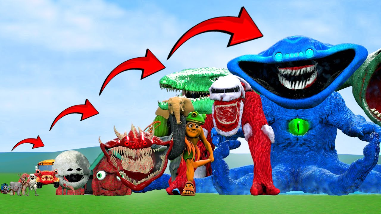 SIZE COMPARISON ALL MONSTERS ITALIAN BRAINROT , EL GRAN MAJA, GRANNY'S HOUSE , SEA EATER... GMOD!