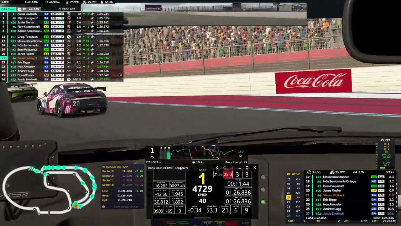 iRacing - GT4 Fixed - Mustang - Charlotte Roval