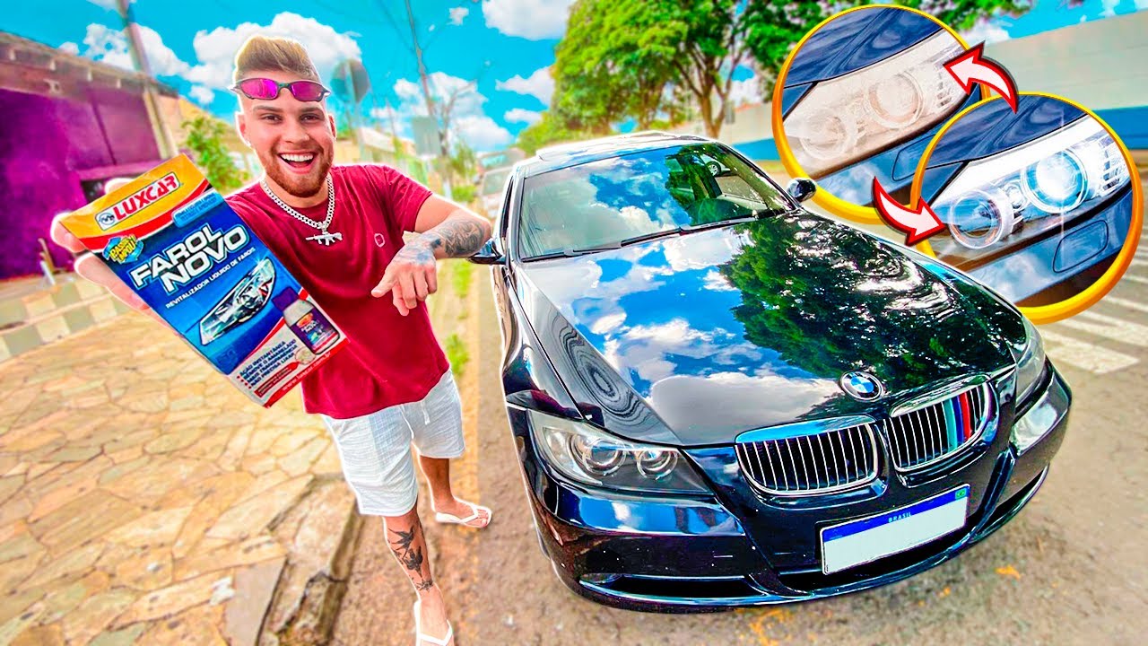 COMPREI UM PRODUTO MÁGICO PARA POLIR O FARÓL DA BMW!! 😱 * incríveeeel *