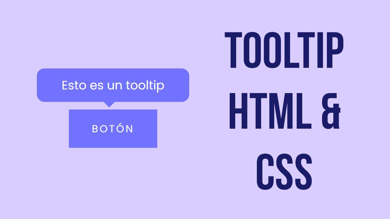 TOOLTIP con HTML y CSS (SIN JAVASCRIPT) EN MENOS DE 10 MINUTOS