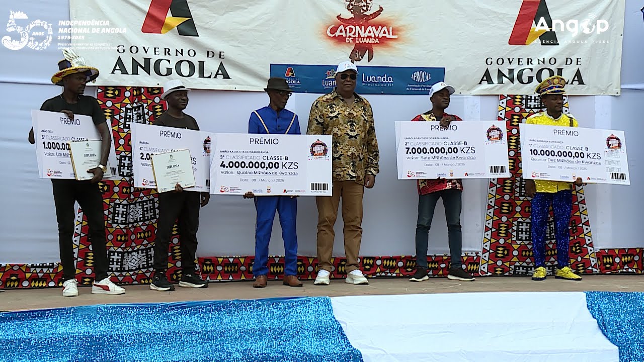 Carnaval 2025: Vencedores recebem prémios em Luanda