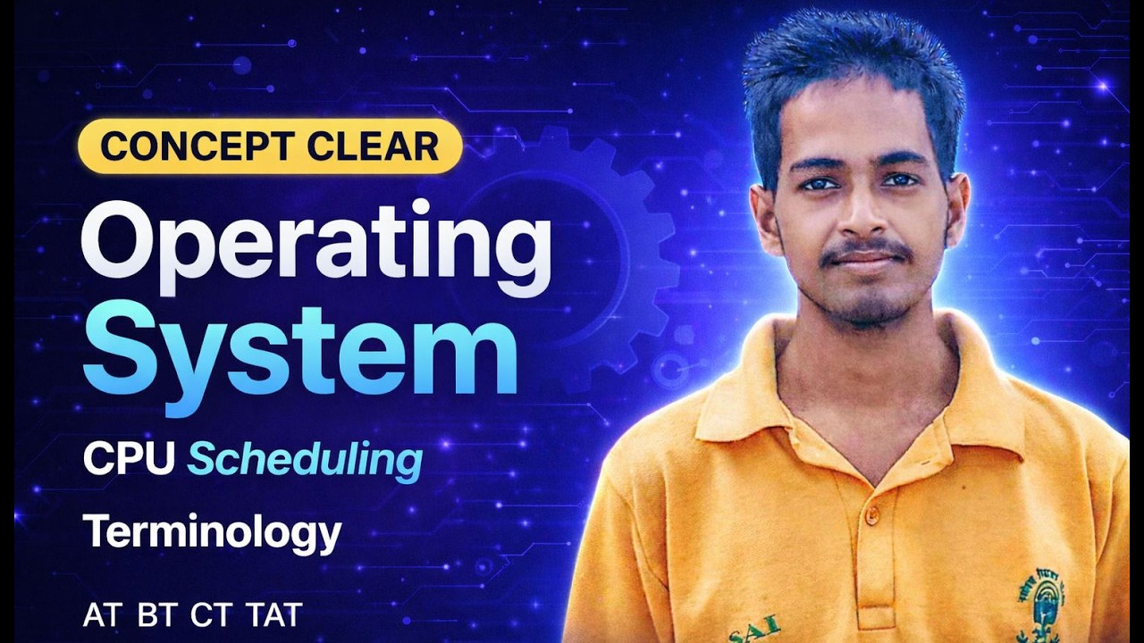 Operating System Concept Clear | CPU Scheduling Terminology (AT, BT, CT, TAT)